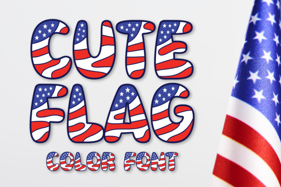 Celebrate American Spirit with the Cute Flag Font
