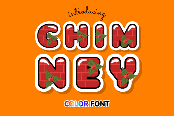 Chimney: A Festive Color Font for Holiday Design