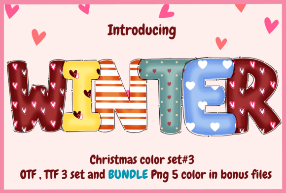 Christmas Color Set 3: A Festive Font for Creative Projects