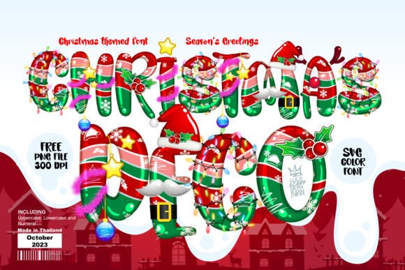 Christmas Deco: A Festive Color Font for Your Holiday Designs