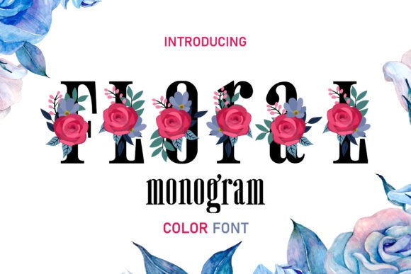 Floral Monogram: A Color Font for Stunning Designs