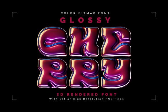 Glossy Cherry: A 3D Font That Pops Off the Page
