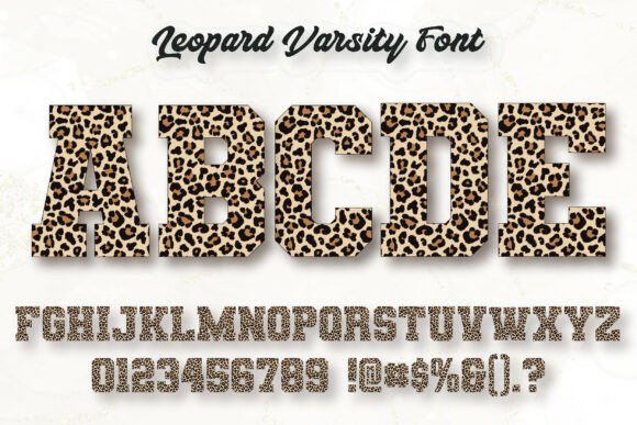 Leopard Varsity: Bold Alphabet for St. Patrick's Day