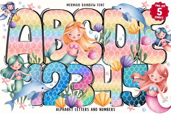 Mermaid Rainbow: A Typeface for Whimsical, Vibrant Design