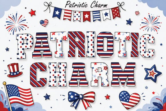 Patriotic Charm: A Varsity Font for Bold Independence Day Designs