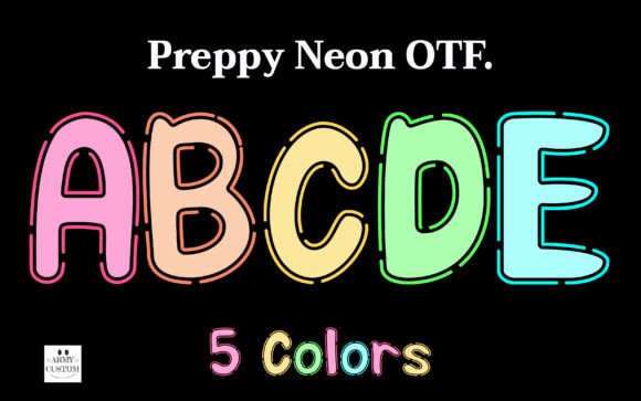 Preppy Neon: The Vibrant Typeface for Modern Designs
