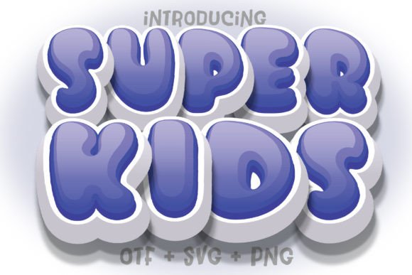 Super Kids - Blue: A Playful Font for Creative Projects