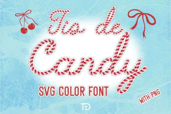 Tis De Candy Svg: A Festive Display Typeface