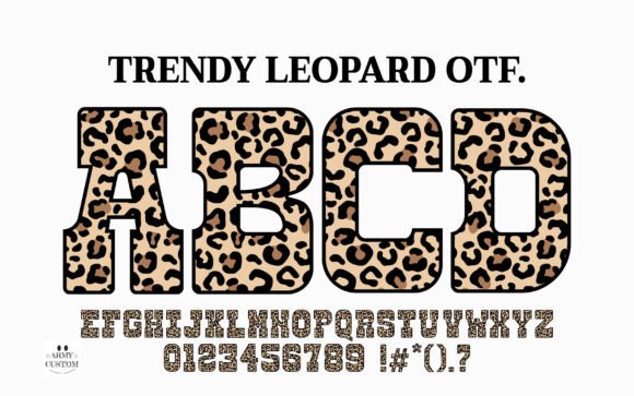 Trendy Leopard: Unleashing Untamed Typography