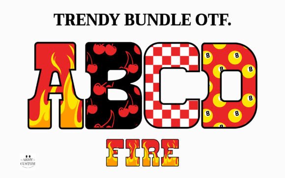 Trendy Set 5: Unleashing Bold, Textured Typography