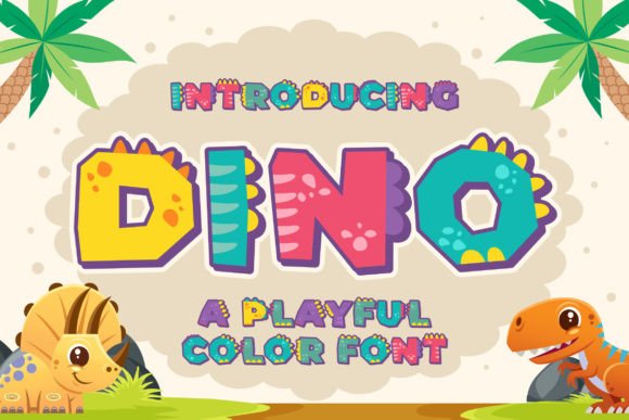 Unleash Playful Creativity with Dino SVG Font