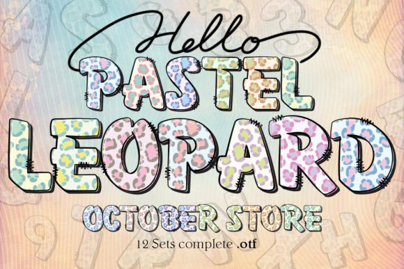 Unleash Your Wild Side with the Pastel Leopard Typeface
